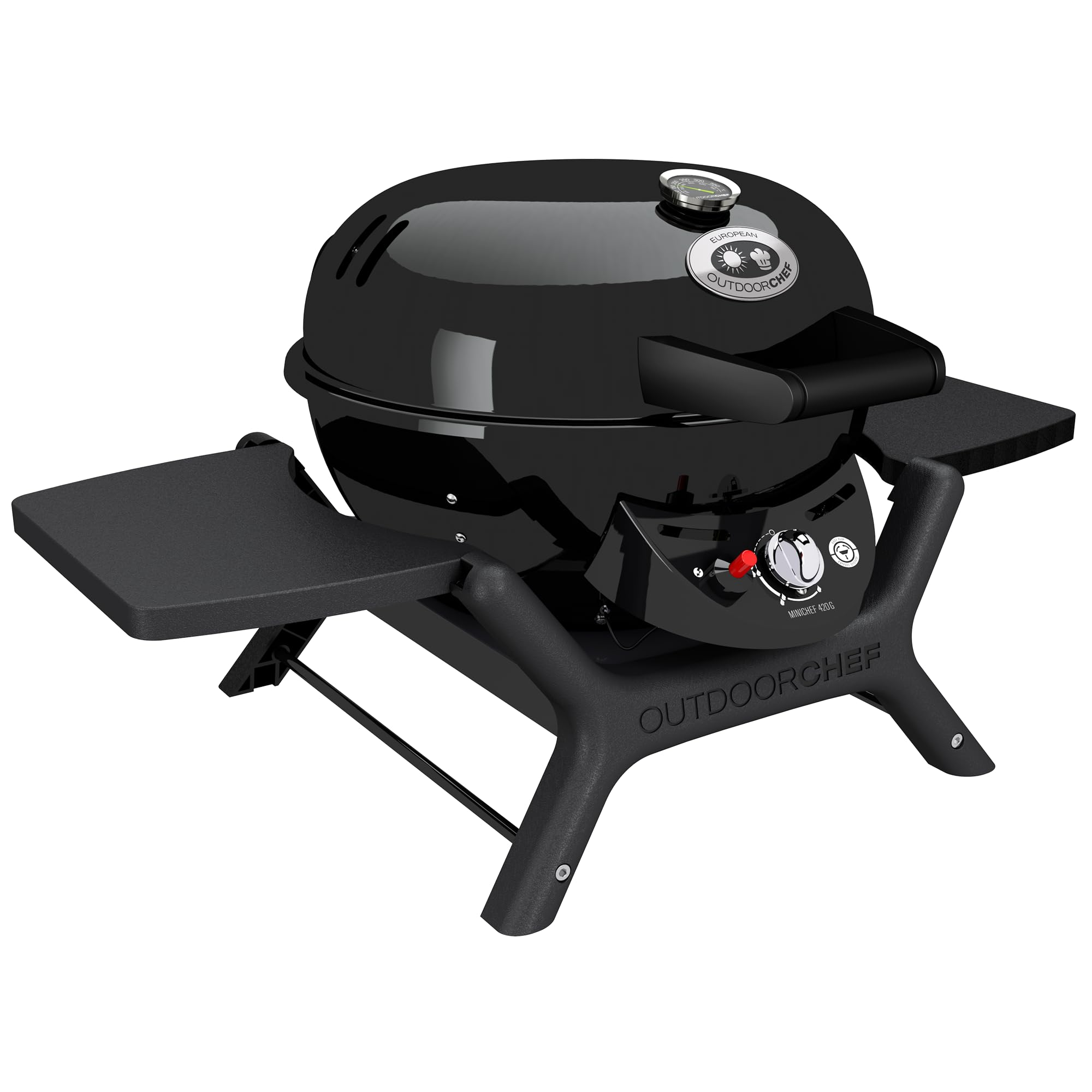 Outdoorchef 18.128.05 Barbecue a Gas, Diametro 39.5 cm, Nero