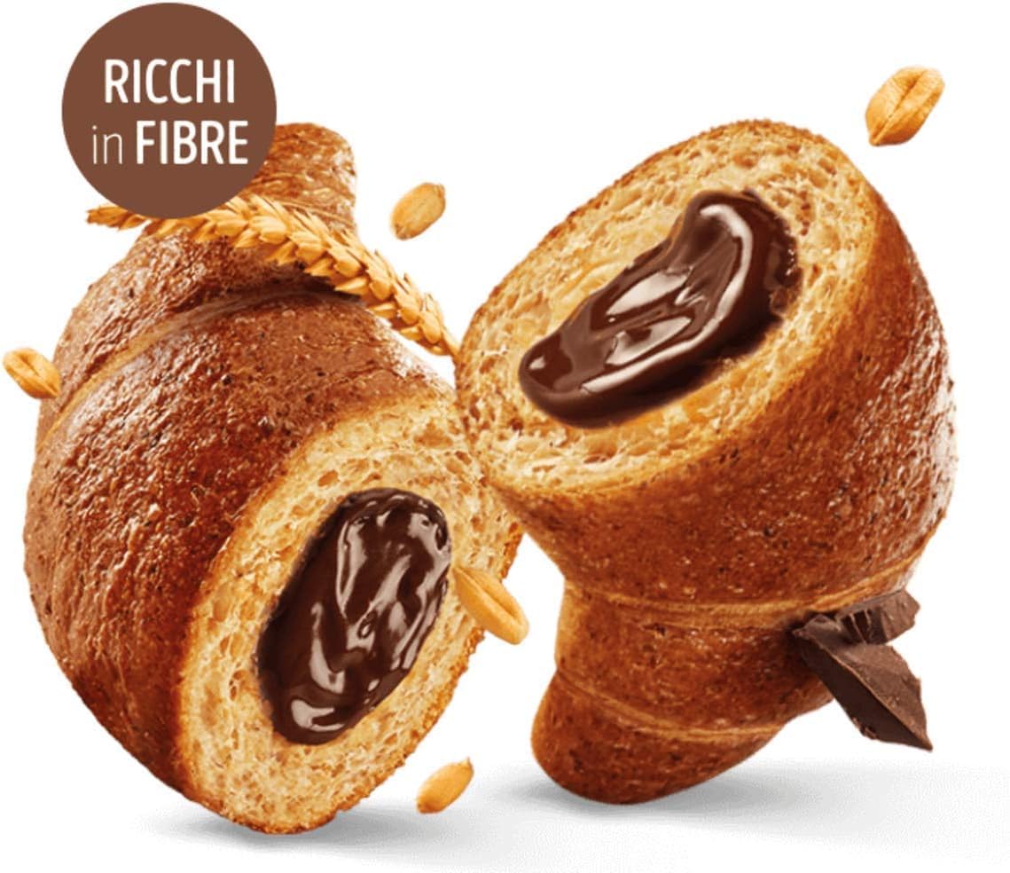 12 croissants de chocolate Misura Cornetti Fibrextra Cioccolato, 100% harina integral de 300 g + Polpa italiana Gourmet 400 g