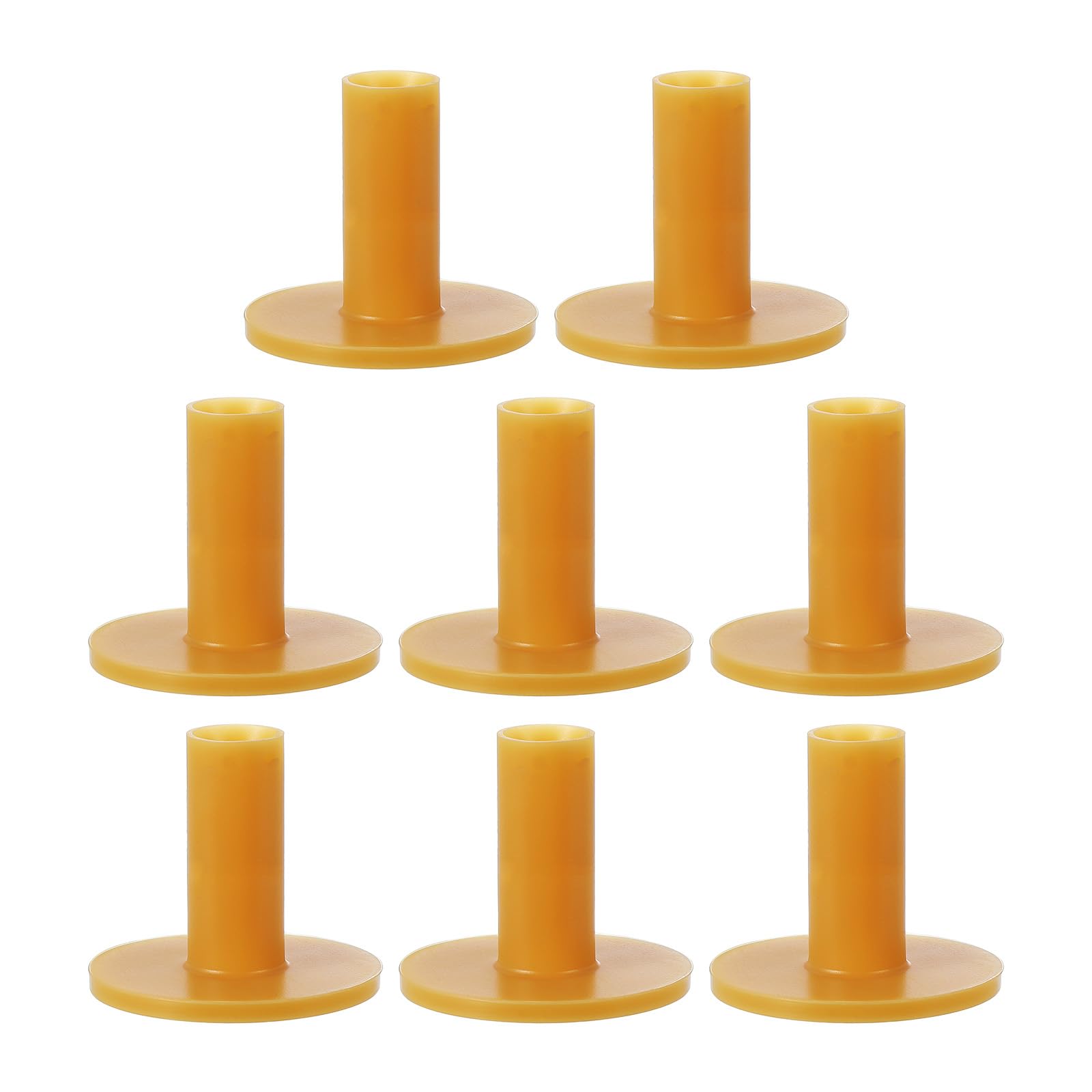 PATIKIL Rubber Golf Tee, 8 Pack 2.1 Inch Golf Practice Tees Training Driving Range Tee Stable Golf Ball Holder for Outdoor Indoor Hitting Mat Golf Mat, Yellow