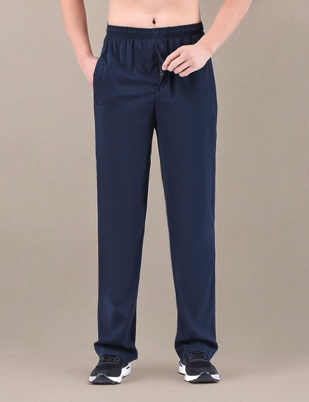 Zoulee Men's Summer Casual Zipper Fly Closure Jogger Sweatpants Quick-Drying Pants - Image 7