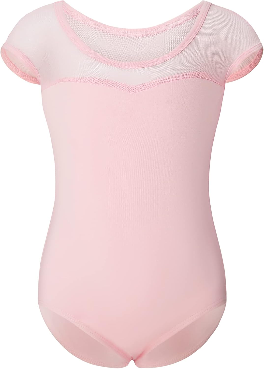 Stelle Leotards for Girls Ballet Dance Leotard Mesh Short Sleeve Gymnastics Outfits for Toddler/Little/Big Kids