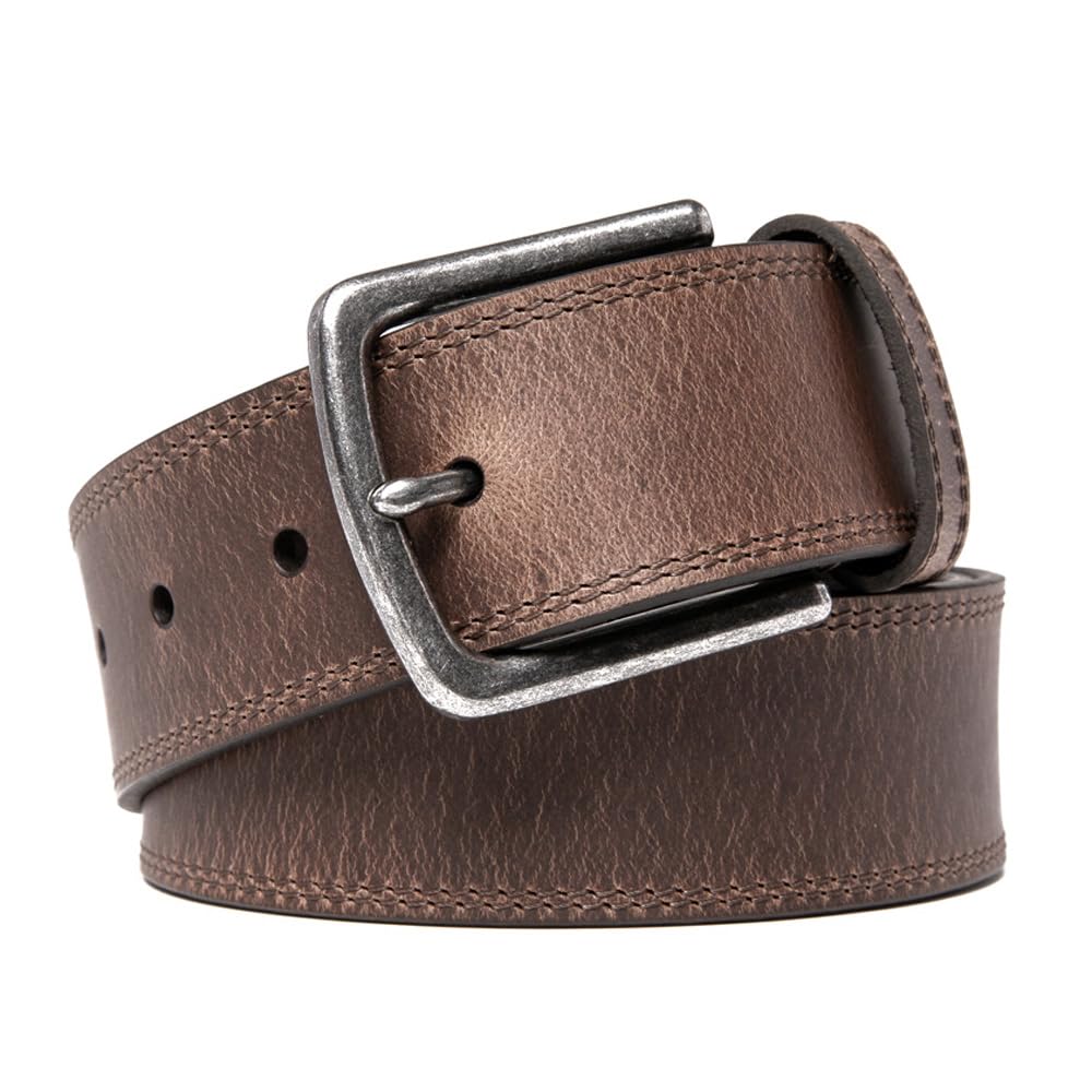 ayamoti Men's 100% Top Grain Leather Belt Men Classic Casual Jeans Genuine Leather Belt 38mm 1 1/2