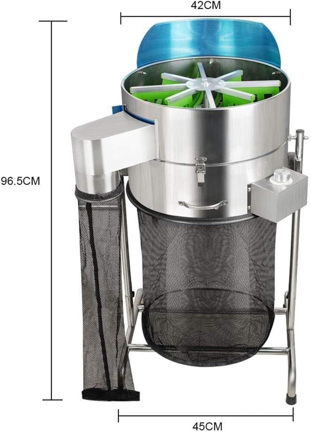 Recortadora eléctrica giratoria de 60 W, Recortadora automática de cogollos y Hojas, Capacidad de 6,3 galones, Velocidad y ángulo Ajustables, para Hojas y cogollos.