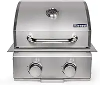 Le Cook Churrasqueira Inox Gás 2 Queimadores Embutir Sobrepor alta performace