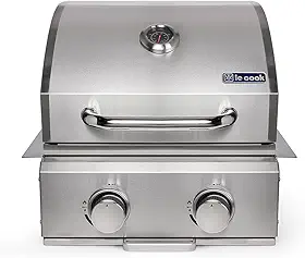 Le Cook Churrasqueira Inox Gás 2 Queimadores Embutir Sobrepor alta performace