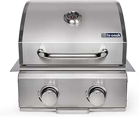 Le Cook Churrasqueira Inox Gás 2 Queimadores Embutir Sobrepor alta performace