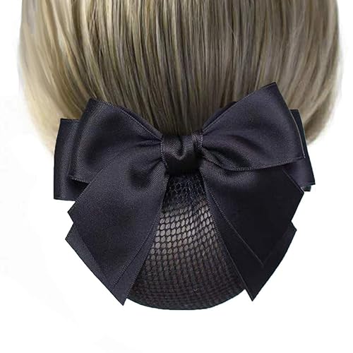 Miniatura 3 de Pinza para el pelo para mujer, pasador de cinta con chignon red, cubierta para moño profesional, color negro