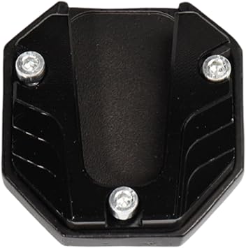 Motorcycle Side Stand Enlarge Foot Pad, Motorbike Side Stand Foot Extender Motorcycle Aluminum Alloy Foot Side Stand Kickstand Extension Pad black