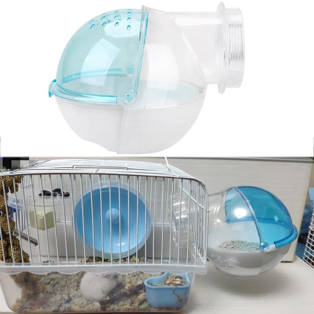 Juguete for hámster, 2 Piezas, baño for hámsteres, Chinchilla, casa for Ratas, Sauna, baño for hámsteres pequeños, baño Azul,Juguetes para hámster(Blue)