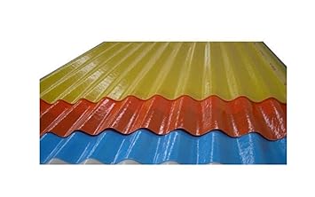 GENERIC K.S. KANI STEELS FRP Roofing House Sheet/Thickness : 1.3 MM(Rate per sqft) Color RED