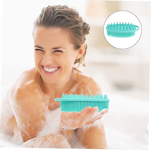 Miniatura 5 de Silicone Bath Brush with Hook 2-Sided Shower Scrubber for Boys and Girls Soft Body Massage Tool for Bathing for Sensory Training and Bath Time
