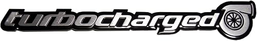 Turbo TURBOCHARGED - Emblema de aluminio compatible con Ford Mustang SVO GT 5.0L Corvette Z06 C5 C6