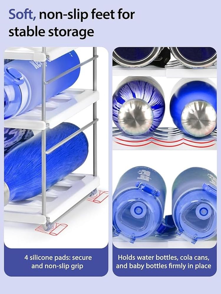 Organizzatore impilabile per mensole da cucina con