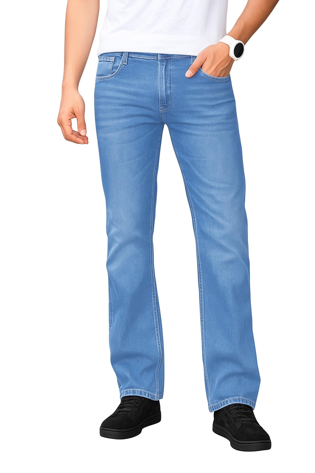 Men's Smart Fit Stretchable Jeans || Mid-Rise Denim Pants with Whisker Wash || Premium Casual Wear Jean for Men || 5 Pocket Jean's for Men's (1)-image-22