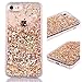 Shinymore zting20 iPhone 6 6S Case, Full Protection Soft Bumper Case 3D Creative Sparkle Dynamic Liquid Flowing Floating Glitter Bling Diamond Moving Quicksand Case for iPhone 6 & 6S (Gold Diamonds)