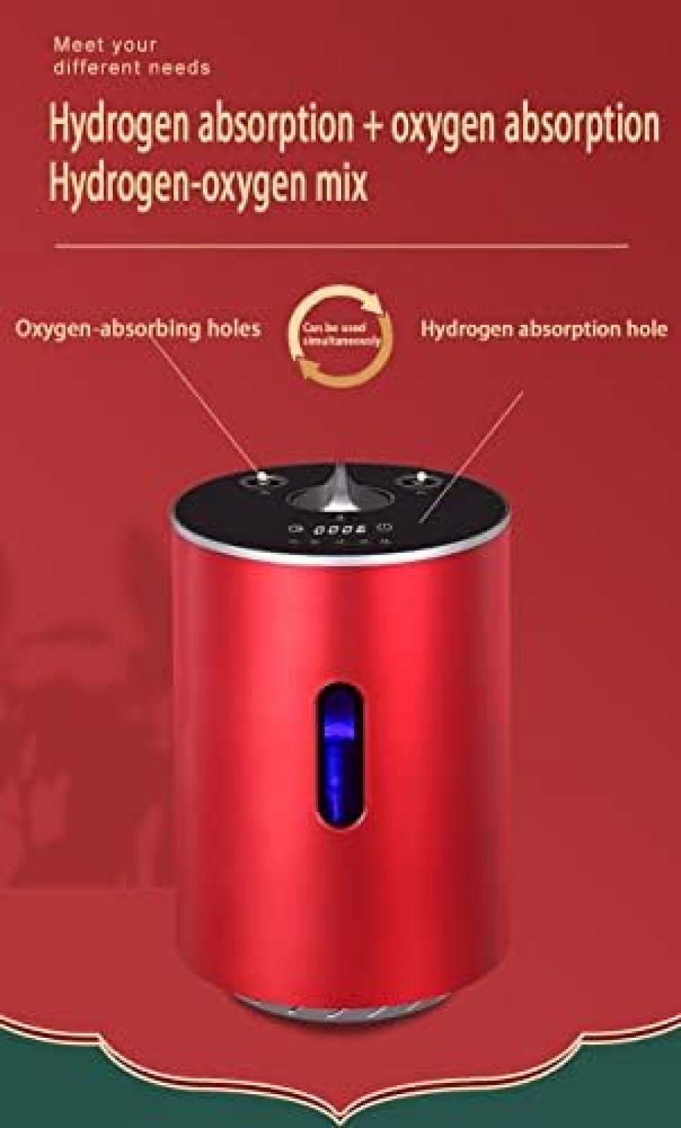 Inhalator wodorowy, przenośna maszyna do inhalacji H2, wysoka czystość 99,99% jonizator, bogaty w wodór generator wody do domu i podróży wellness