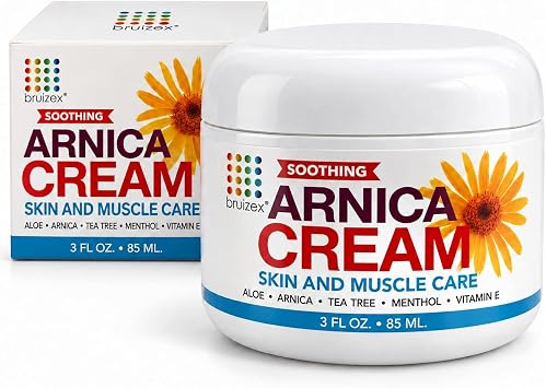 Bruizex Arnica Massage Cream with Aloe Vera & Tea Tree Oil, 3 Oz