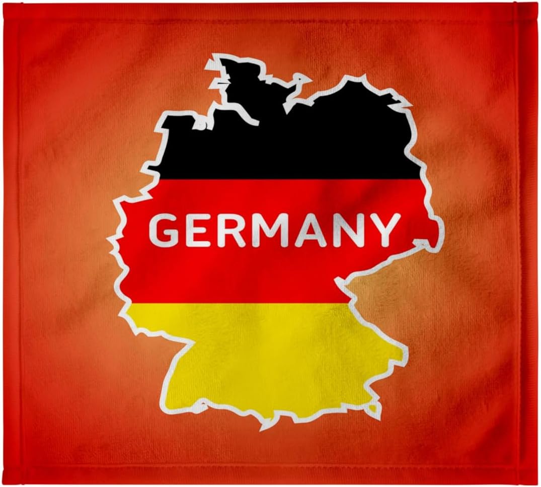 3dRose German Map and Flag 22x30 Bath Hand Pool Towel