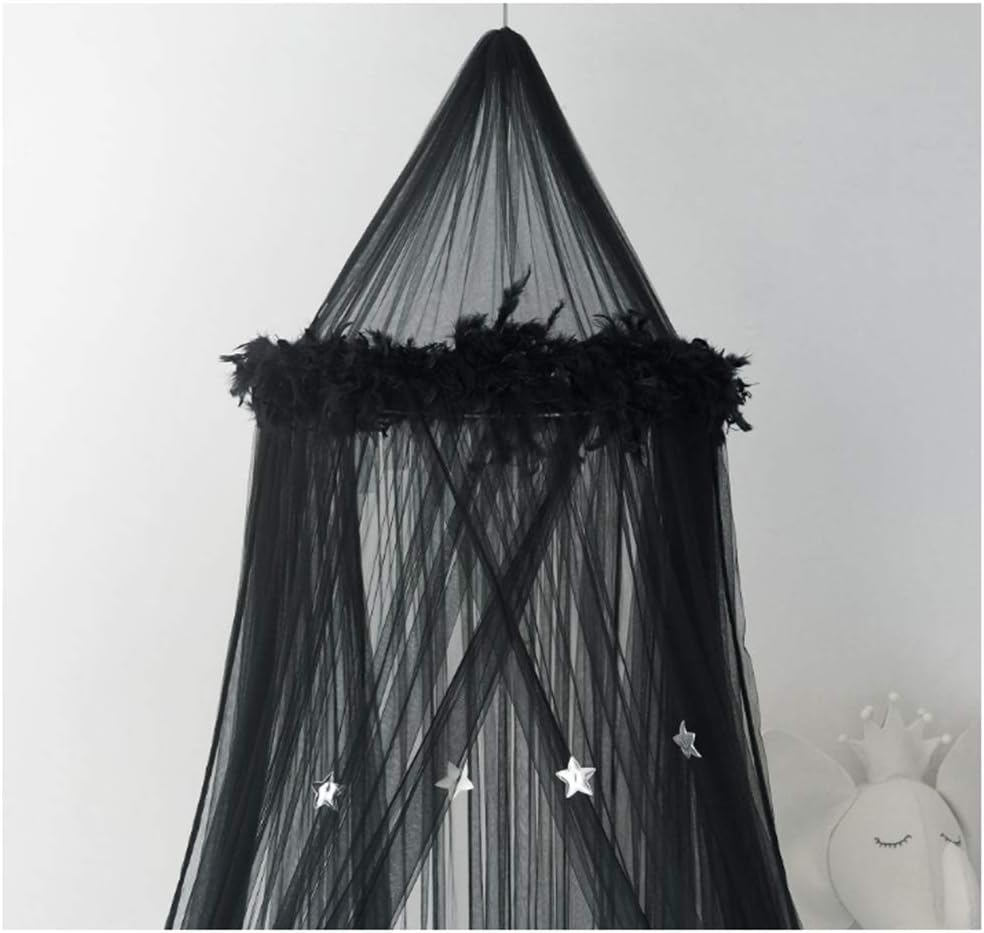 Children's Lightweight Canopy Bed Tent for Children - Breathable Dome - Bedroom Decoration - Reading Tent for Bedrooms and Playrooms Pink (White)