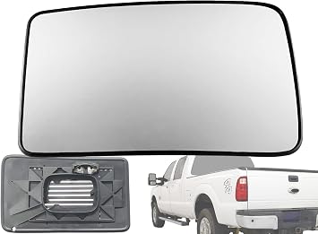 APA Replacement for Towing Mirror Lower Wide View Glass Heated 2009-2012 F Series SUPER DUTY F250 F350 F450 F550 / 2013-2014 F150 Driver Left Side 9C3Z17K707B FO1324151