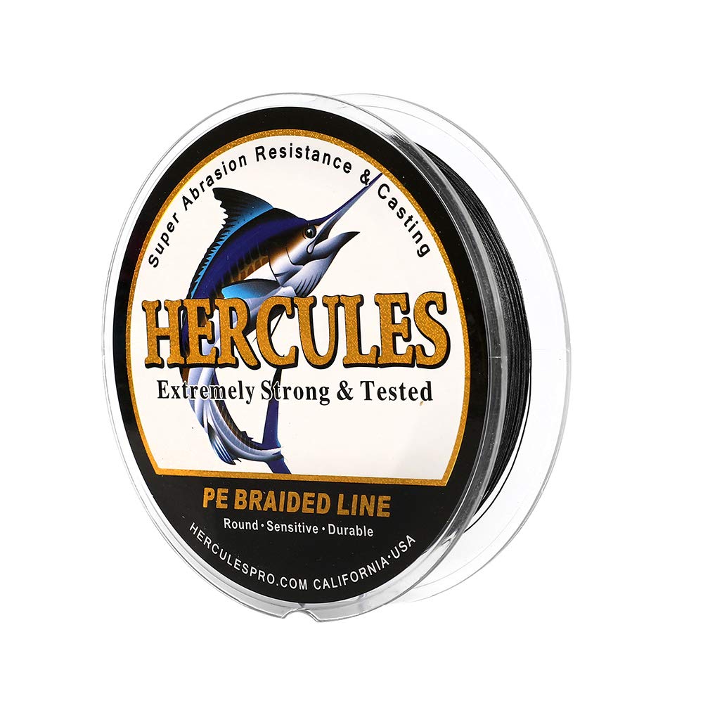HERCULES Cost-Effective Super Cast 8 Strands Braided Fishing Line 10LB to 300LB Test for Salt-Water,109/328/547/1094 Yards(100M/300M/500M/1000M),Diam.