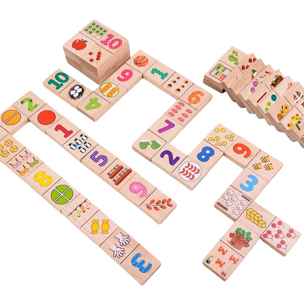 Gioco Montessori di Abbinamento dei Numeri in Legno | Blocchi Riconoscimento Numeri, Giocattolo Cognizione Matematica Precoce, Gioco Educativo Tavolo Conteggio Abbinamento