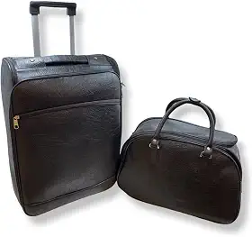 Kit Mala de Viagem Executiva Padrão Bordo + Mala de Mão (Preto)