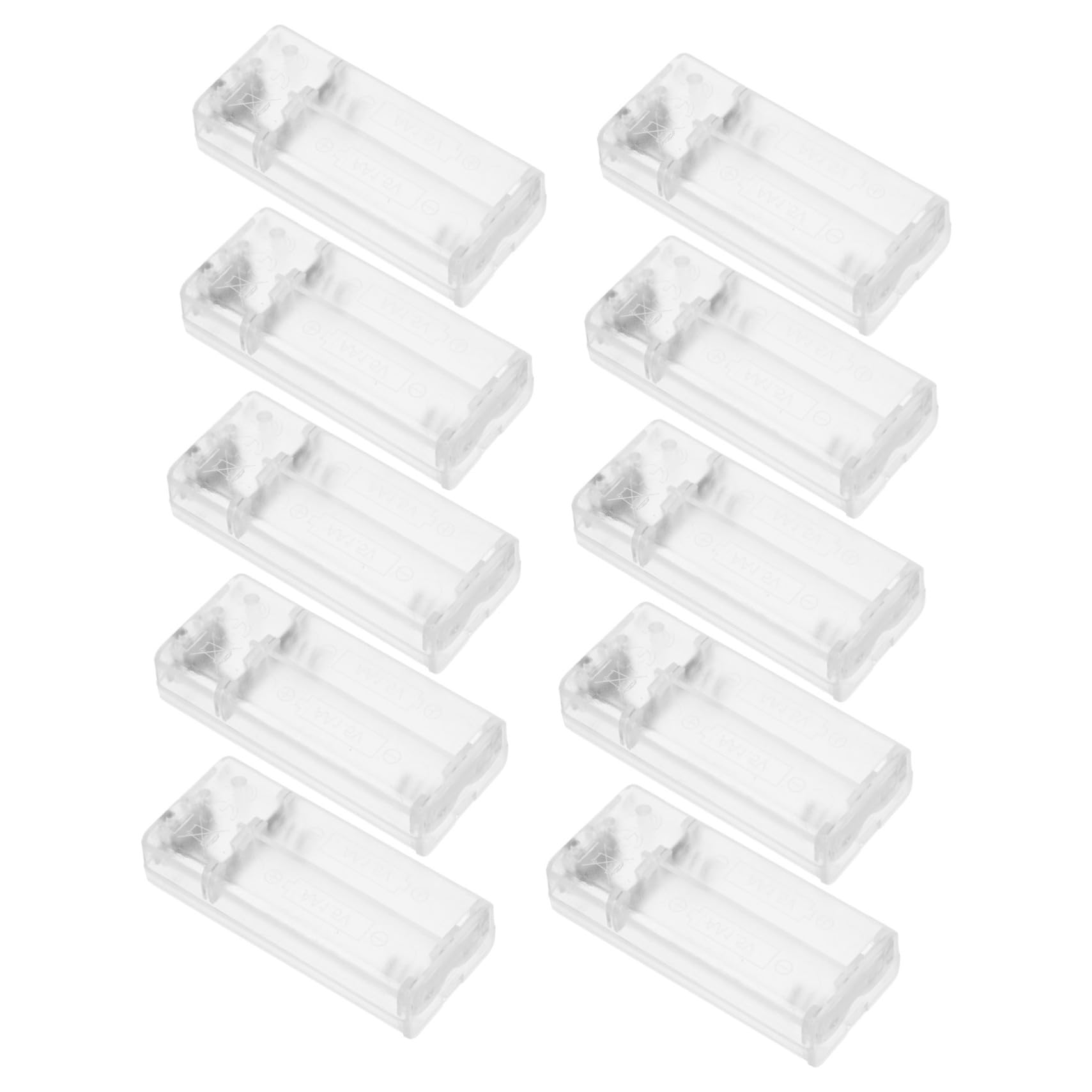 Uonlytech 10Pcs Battery Holder for String Lights Transparent Plastic Battery Box Convenient Storage for Batteries Portable Lighting Accessory for Indoor and Outdoor Use