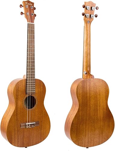 Miniatura 26 de Ukelele Kmise soprano - Ukelele profesional de caoba, Instrumento de 21 pulgadas para principiantes, Kit de iniciación de ukelele hawaiano