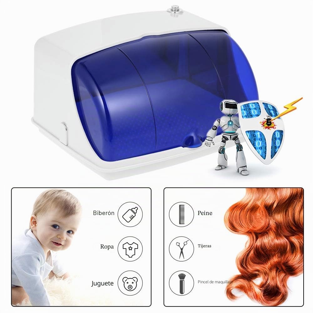 Anself - Gabinete de Esterilizador UV Herramientas de Manicura, Caja de Desinfección UV, Armario de Almacenamiento para Toallas de Almacenamiento, Tijeras de Manicura