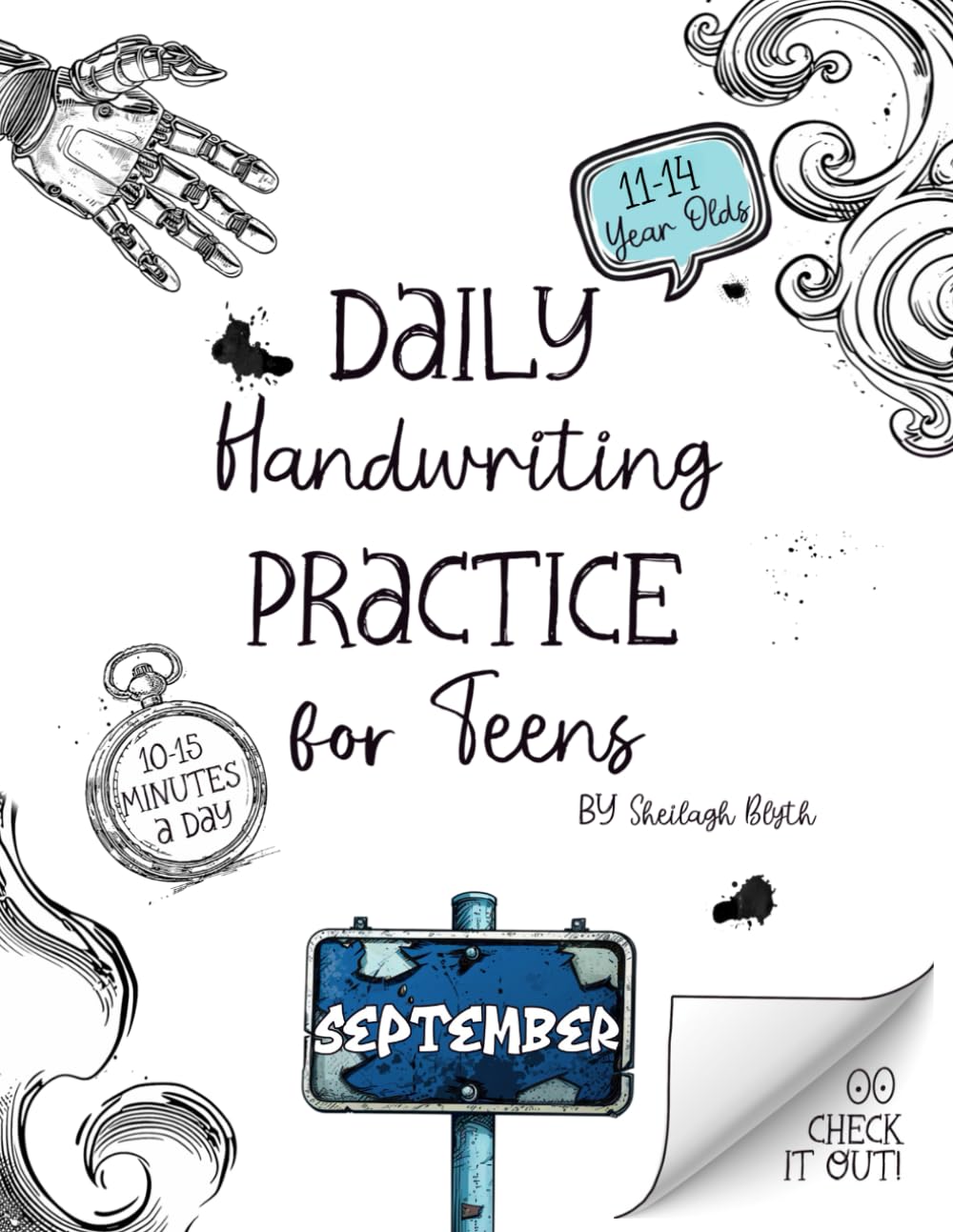 Daily Handwriting Practice Workbook for Teens - September: Improve handwriting skills, a workbook for 11 to 14 year olds