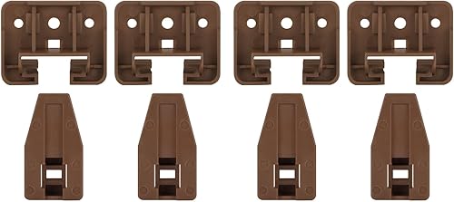 LONTAN Paquete de 4 guĂas de plástico para cajones y guĂas de repuesto para cajones de montaje central, guĂas de cajones de plástico para aparador LONTAN Paquete de 4 guĂas de plástico para cajones y guĂas de repuesto para cajones de montaje central, guĂas de cajones de plástico para aparador