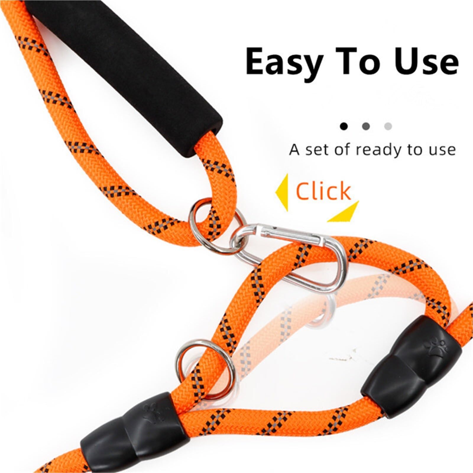 Laisses Mains Libres for Chiens, for Promenade et Course à Pied, Longueur 2,4 m, Doubles laisses réglables pour Ceinture, Running(Orange 1.0x240cm)