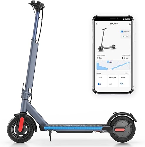 Caroma Patinete eléctrico, rango de 20-25 millas y velocidad de 20 MPH, control de crucero de 500 W para adultos, neumáticos sólidos de 910