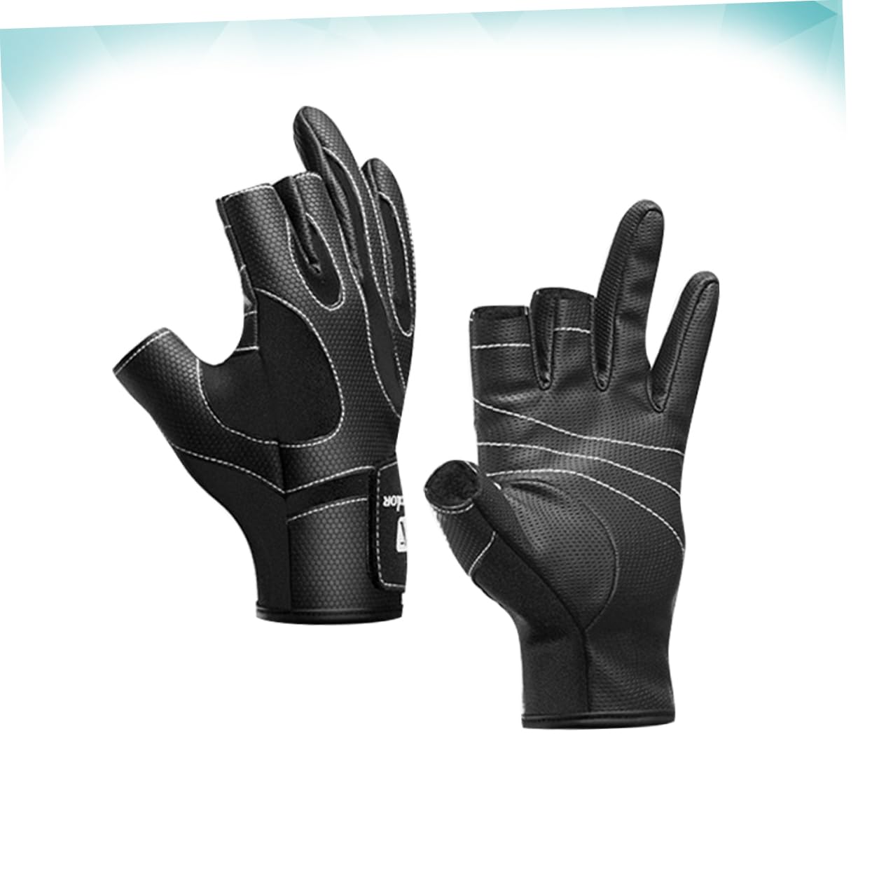 VANZACK Fishing Gripper Gloves Fingerless Outdoor Men's Half-Finger Durable Warm Polar Fleece