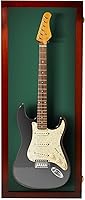 Vista 16 de PENNZONI Vitrina de guitarra eléctrica, estuche acrílico montado en la pared con marco de madera dura y fieltro blanco