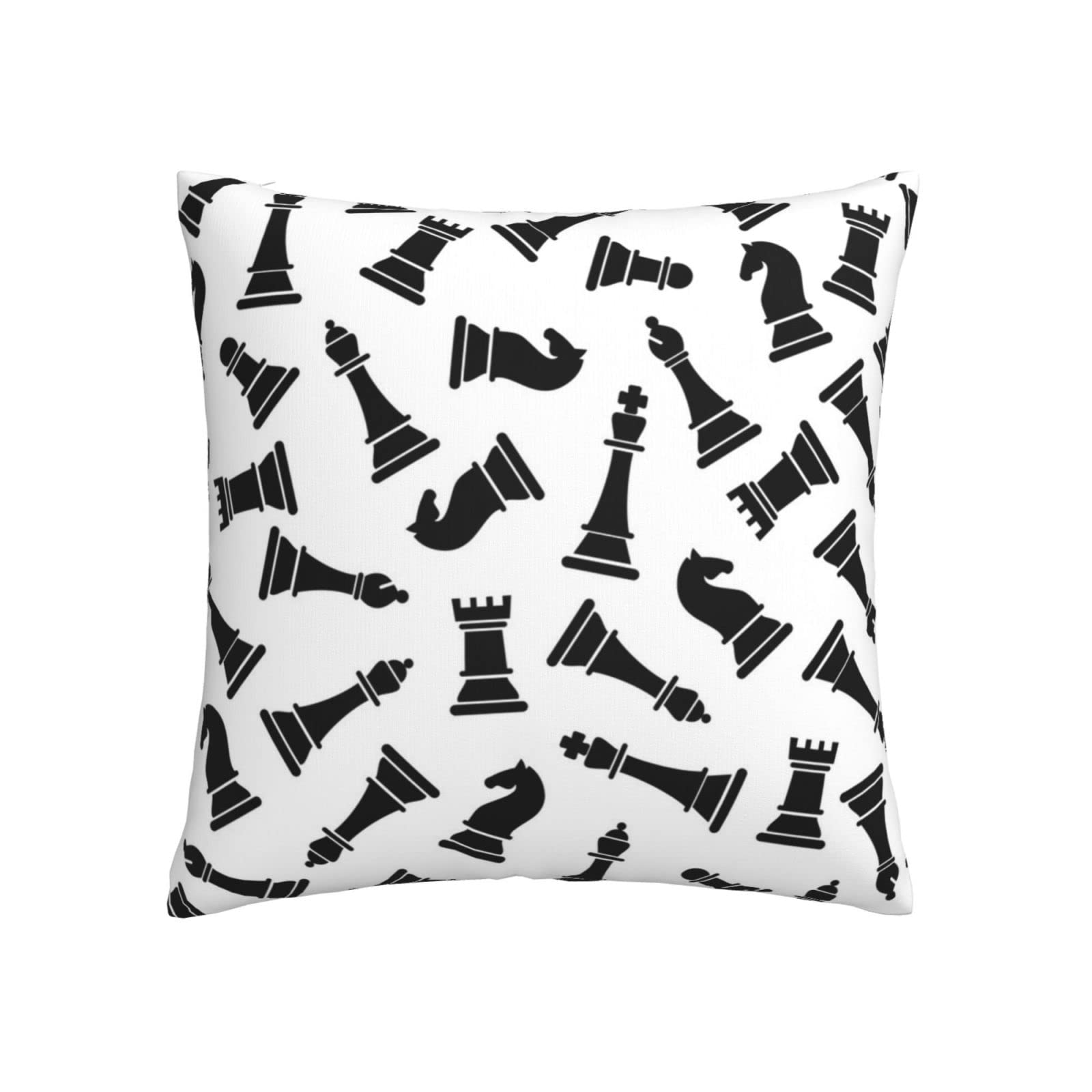 Yingd Flannel Throw Pillow, Chess Piece, Pillow Cover, Double Sided Plush Pillowcase 45X45cm For Sofa Couch Bed Decorate Pillow Case