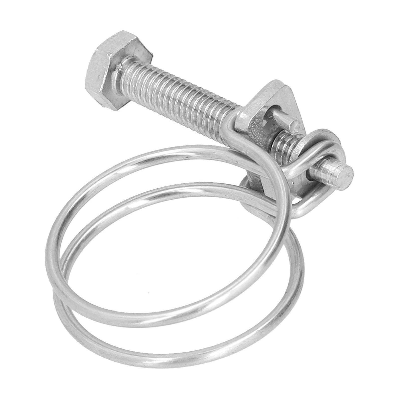 Abrazadera de manguera de doble línea Ajustable de la abrazadera de la corrosión anti de las abrazaderas de manguera del alambre del doble del acero inoxidable 201(13-16mm)