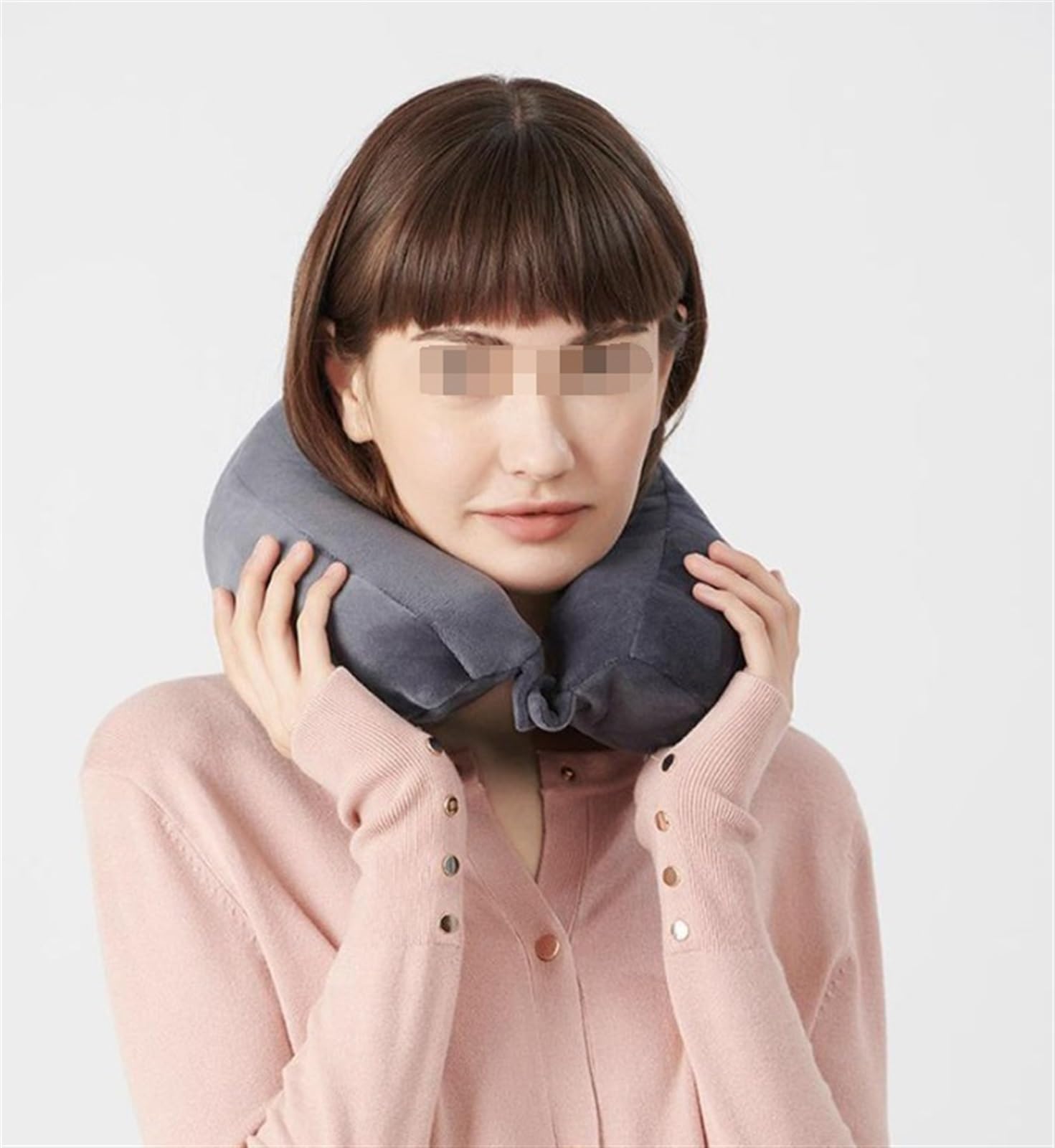 Nackenkissen Auto Nackenkissen Reise Reisekissen Aus Latex, Nackenkissen Aus Baumwolle, Reisekissen Für Das Flugzeug Travel Essentials(Light Gray)