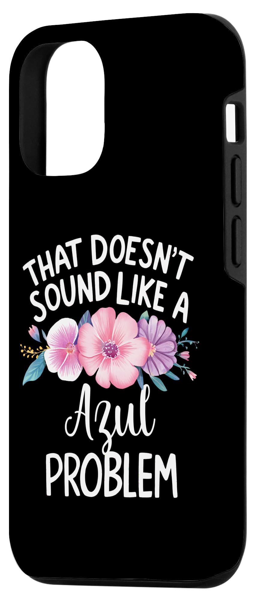 iPhone 14 Pro Azul Personalized Cute Flower Girls Azul Name Case - Image 2