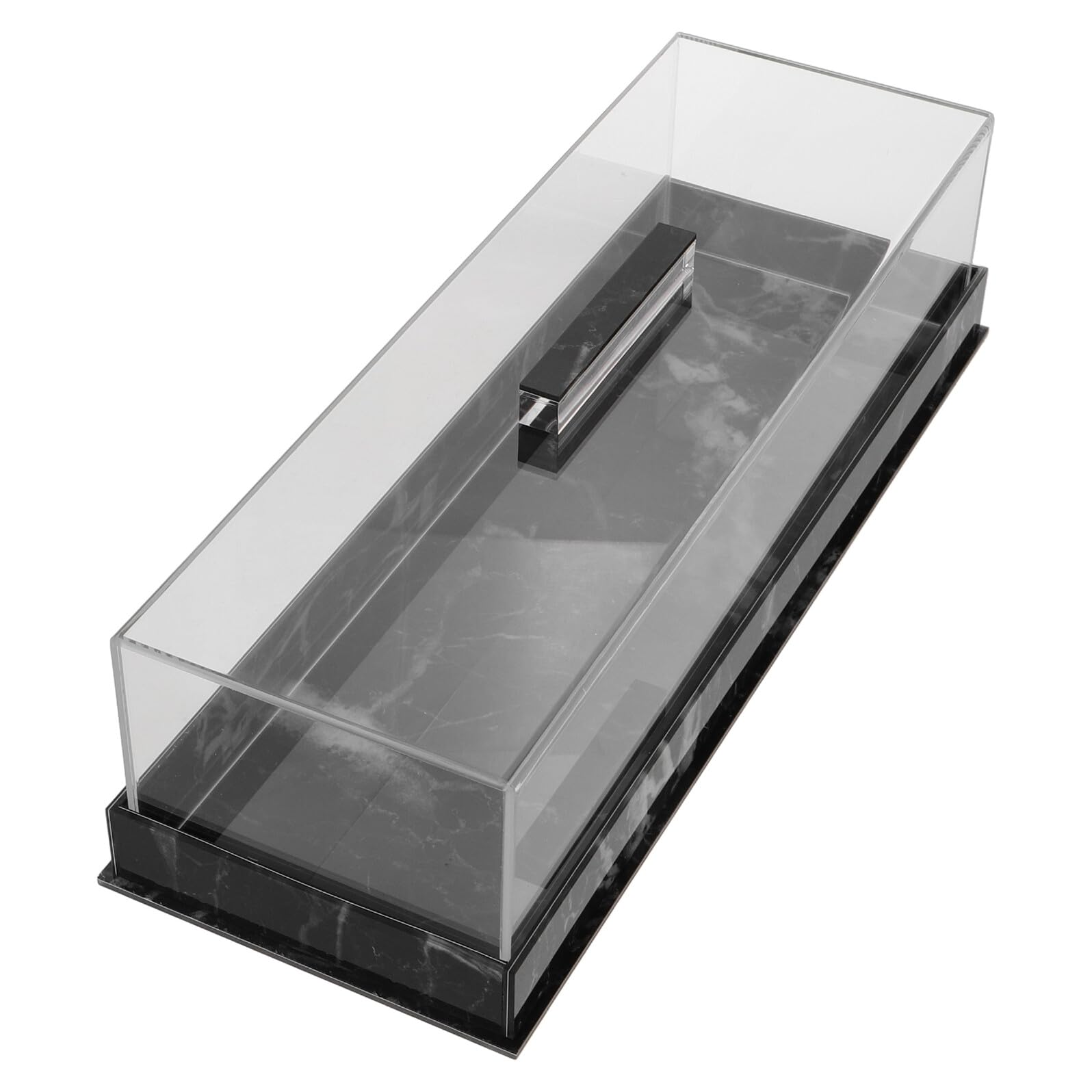 Toyvian Présentoir à Gâteaux Rectangulaire Couvercle Noir, en Acrylique