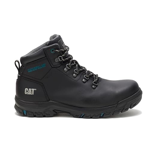 Cat Footwear Women's Mae Waterproof Steel Toe Work Boot, Black, 9 Wide