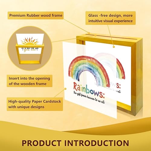 Miniatura 3 de FINGERINSPIRE 3 marcos de fotos de madera para decoración del hogar, con 36 diseños intercambiables para festivales, tarjetas de papel, 7 x 7