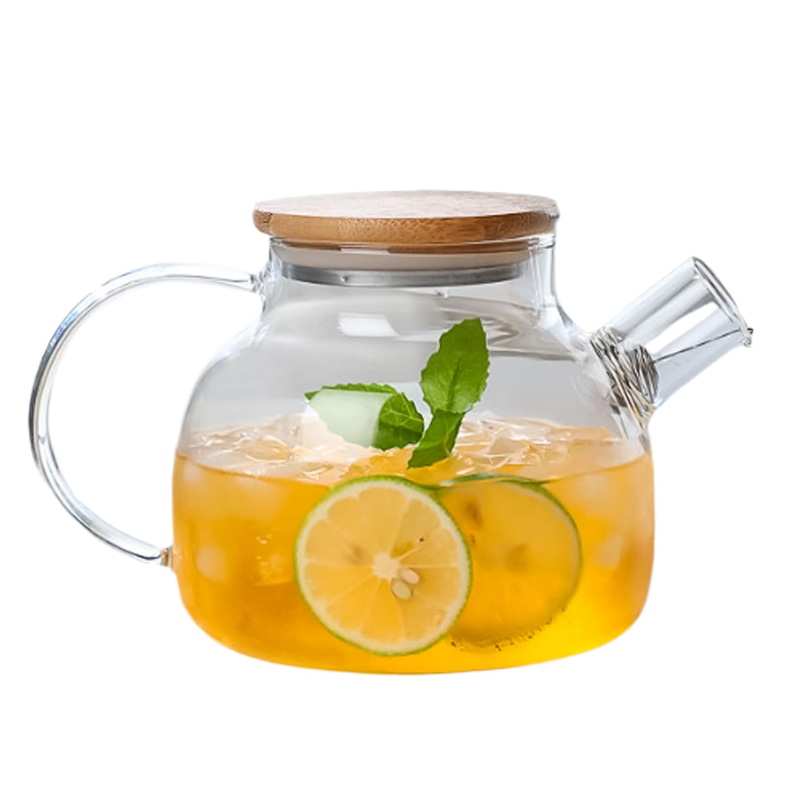 PANGBOER Heat-Resistants Water Pitcher with Lid Large Capacity Glass Teapot Cold Kettles Jugs for Household Use Cold Kettles Jugs for Gatherings