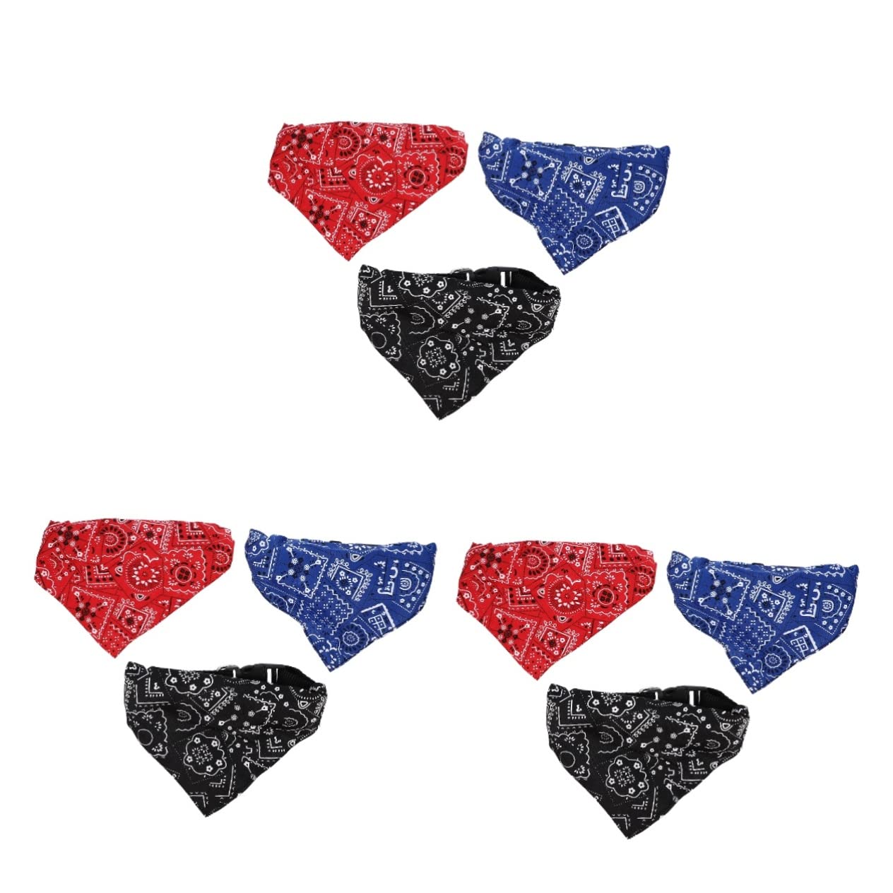POPETPOP 9pièces Bandana pour Chiens Et Chats Lot de Écharpes Ajustables à Motif Floral Accessoires Chic pour Petits Animaux Parfaites pour Événements Et Photos