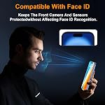 OneFish 2 Pack Privacy Screen Protector for iPhone 16 Pro - 4-Way 360° Anti-Spy Tempered Glass, 9H Hardness, 3D Curved Edges, Case-Friendly & Easy Installation