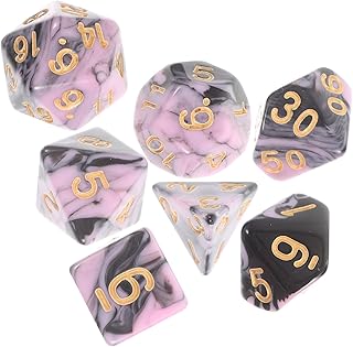 WHAMVOX 1 Conjunto De Dados Mini Dados Conjunto Preto Tabuleiro De Xadrez Portátil 10 Dados De Face Roupa Preta Número De Jogo Dados De Jogo De Acrílico Adereços De Dados De Jogo De Dados