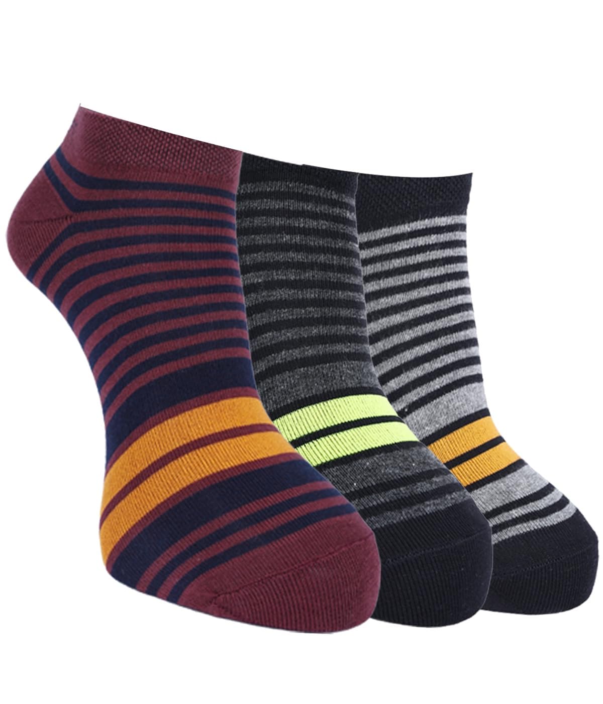 force nxt BY Dollar Socks for Men Solid Ankle Length Cotton Socks, Free Size, Pack of 3 (Multicoloured)-picture-33
