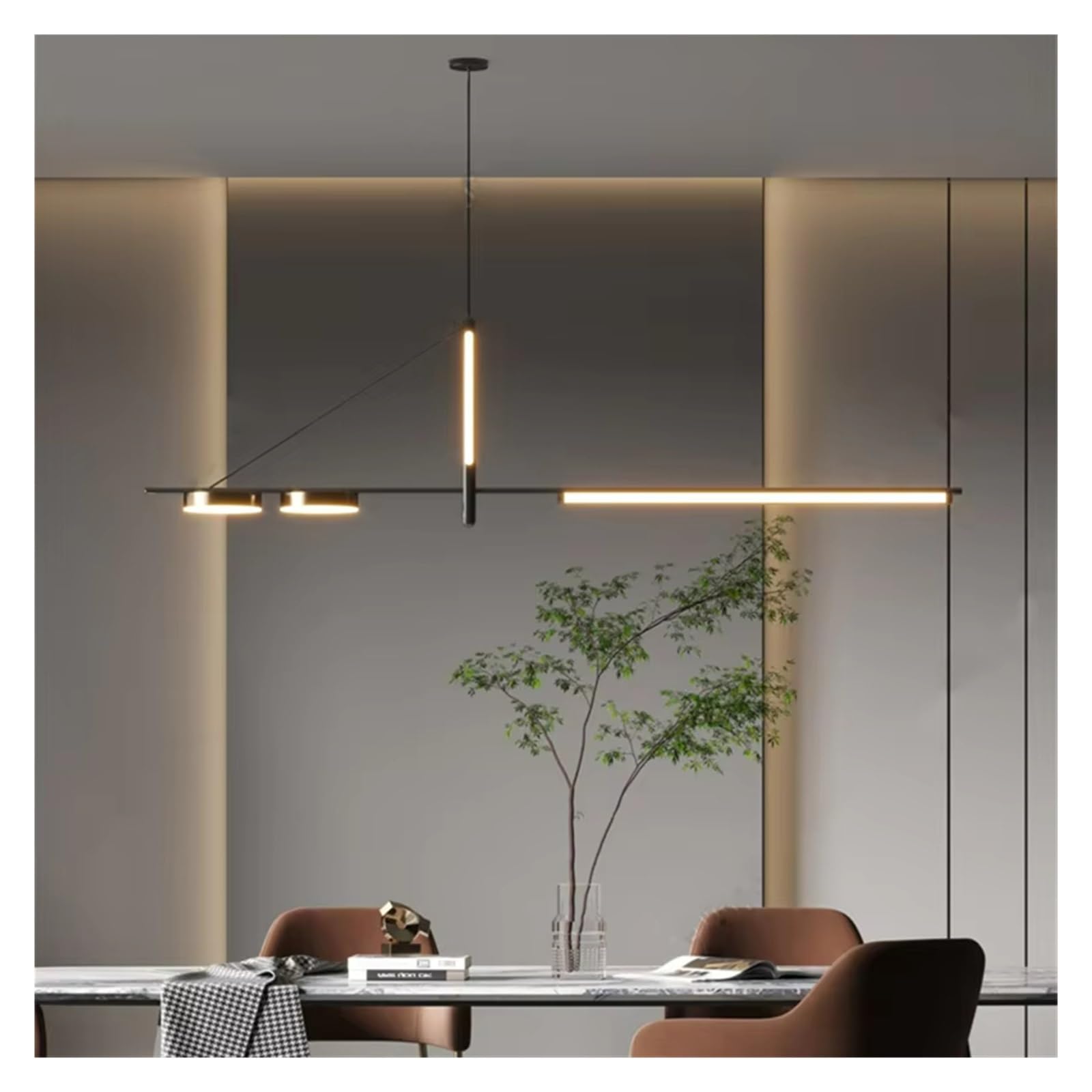 Suspension LED Moderne Salon et Salle à Manger Lustre Luminaire Unique