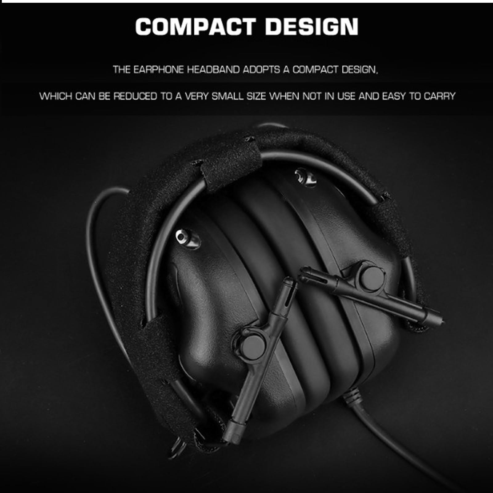 Cuffie Tattiche con PTT U94 A 2 Pin Acquisizione Audio E Riduzione del Rumore – Adattatore per Casco Arc Rail per Softair, Caccia E Tiro, Protezione dell'Udito